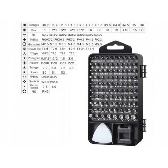 Set preciznih torx odvijača 115 u 1 Set preciznih torx odvijača 115 u 1