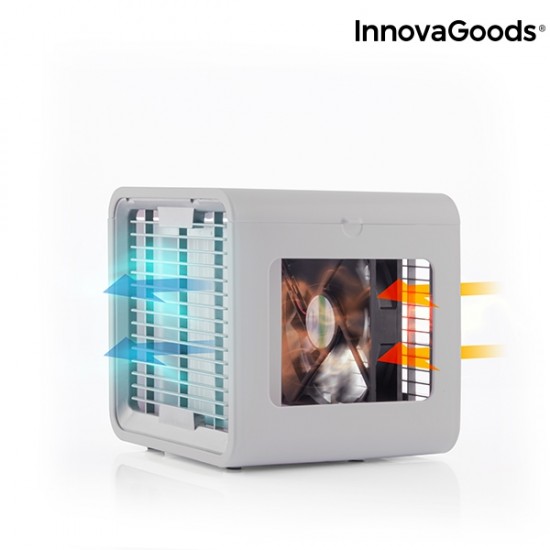 Mini prijenosni isparavajući klima uređaj s LED Freezy Cube InnovaGoods Mini prijenosni isparavajući klima uređaj s LED Freezy Cube InnovaGoods
